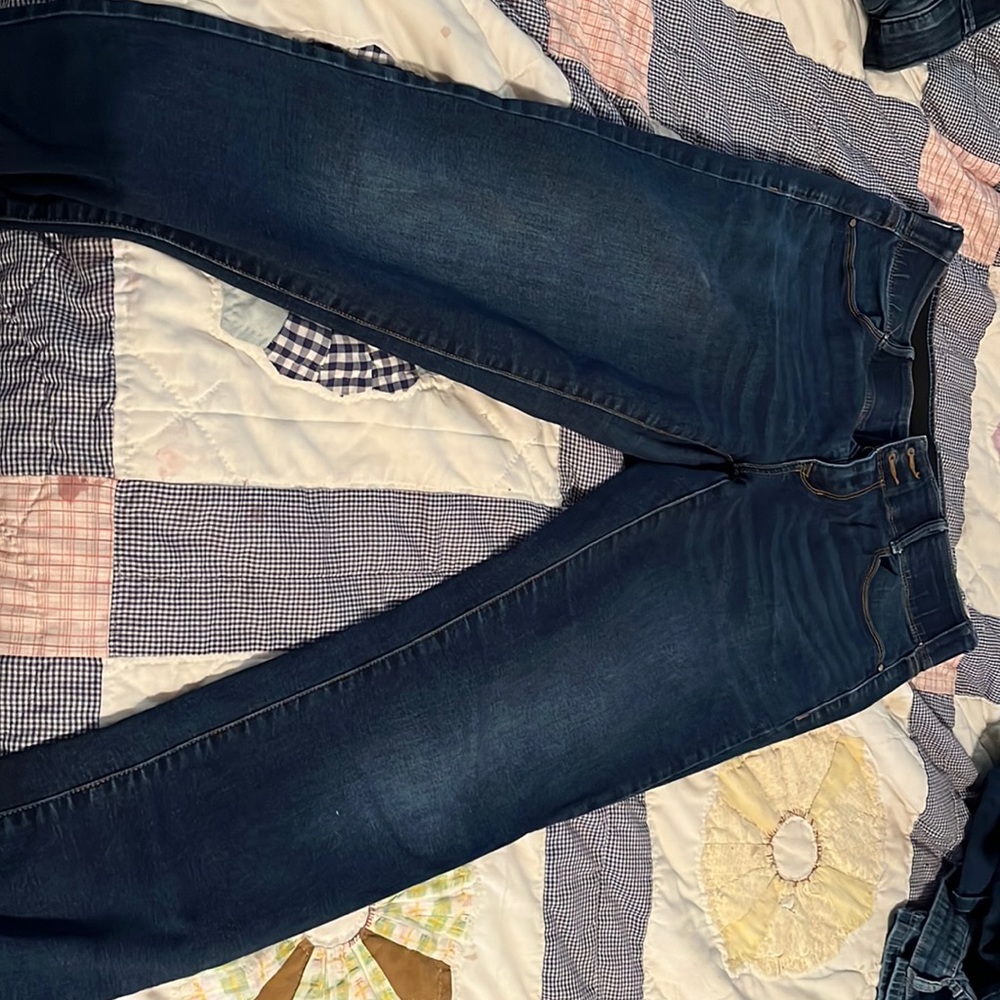 Straight leg jeans, size 14 worn a handful of times,dark blue, name brand Apt. 9